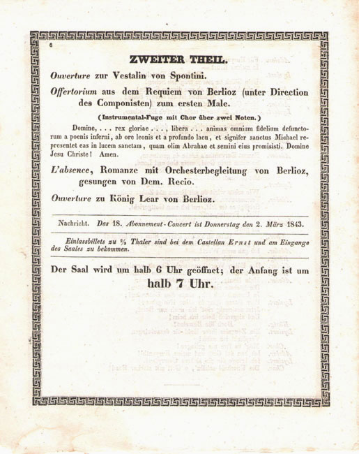Concert 22/2/1843