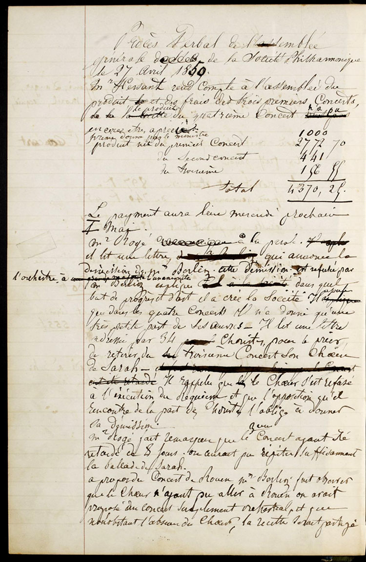 Procès verbal 27 avril 1850 a