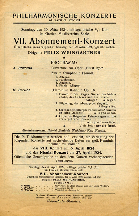 Concert 30/3/1924
